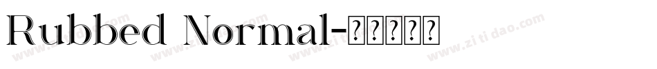 Rubbed Normal字体转换